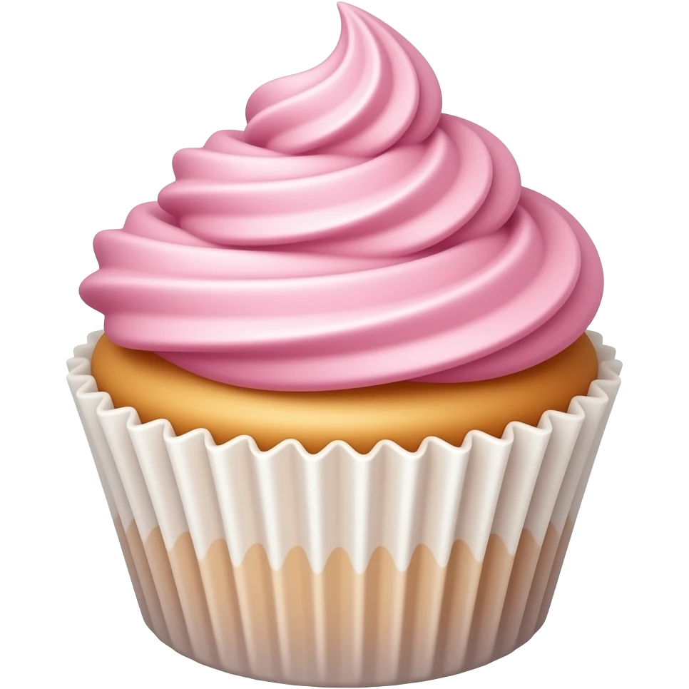 Cupcake with pink icing emoji