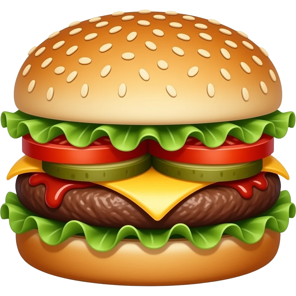 Realistic burger emoji