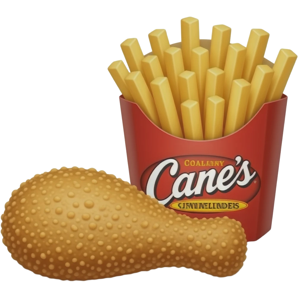 Raising Canes chicken tender with fries emoji