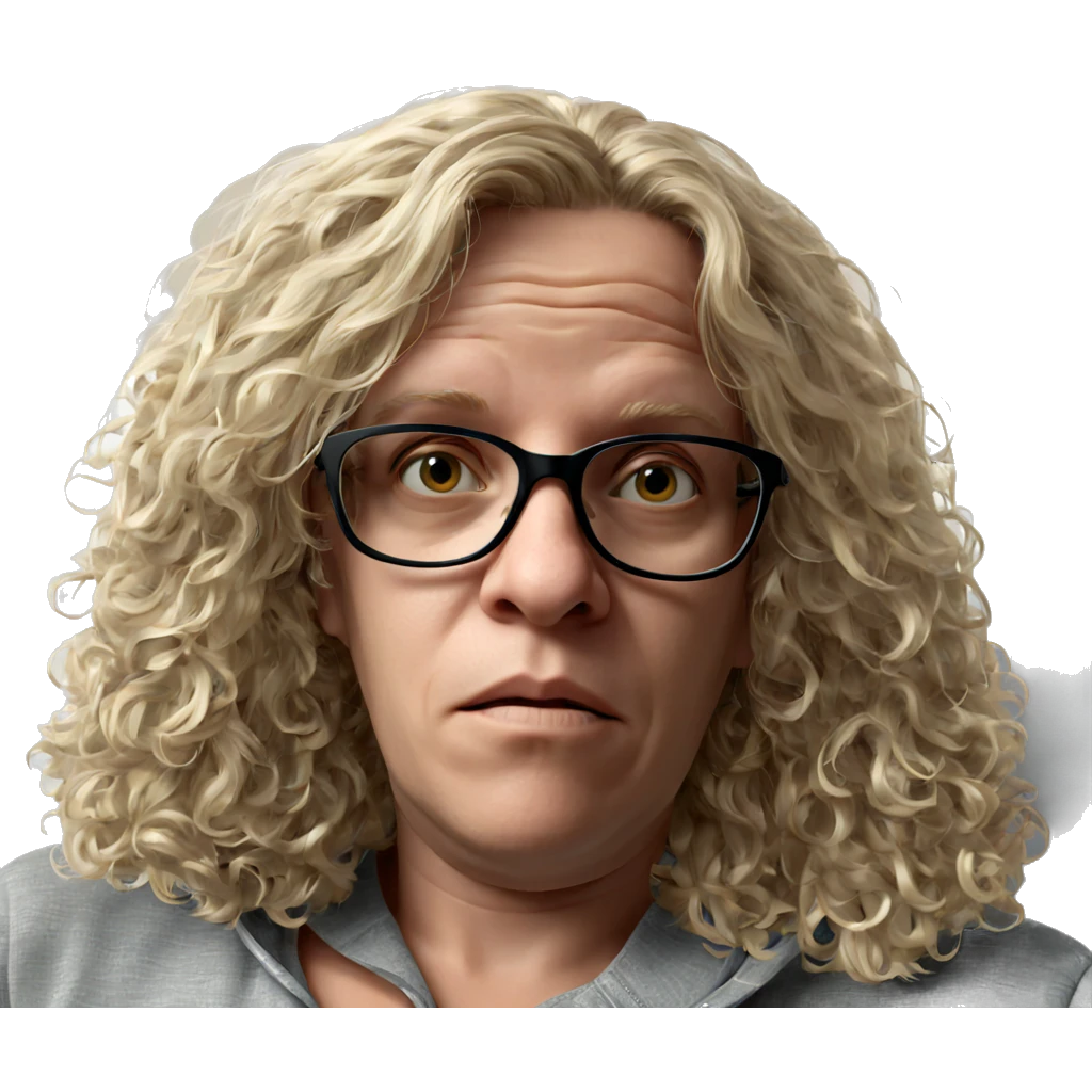 blonde boy with glasses portrait emoji