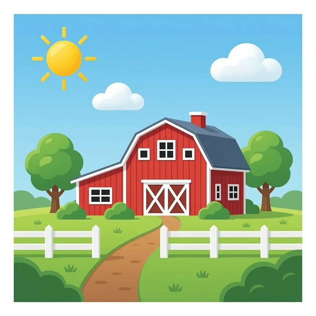 Farm office home emoji