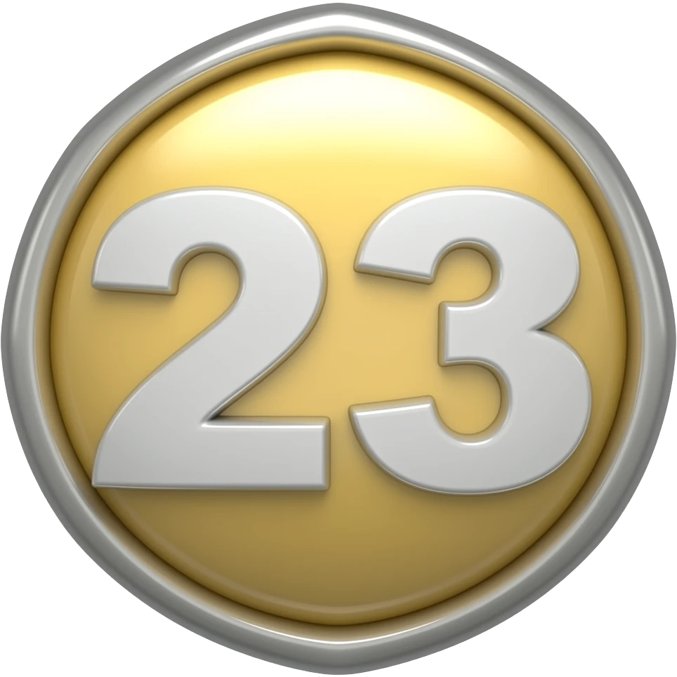 Circled number 23 (HEX) emoji