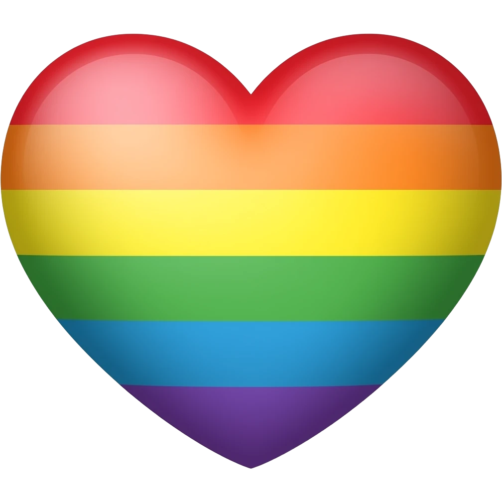 Rainbow blend heart emoji