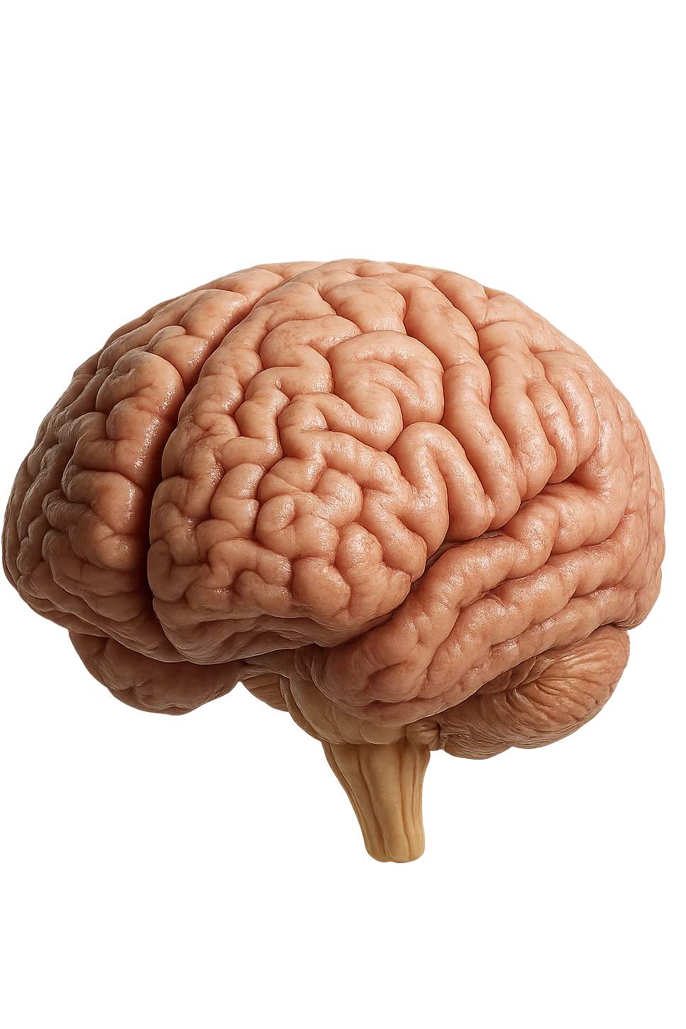 cervello umano anatomico in 3d, iperrealistica in 3d emoji