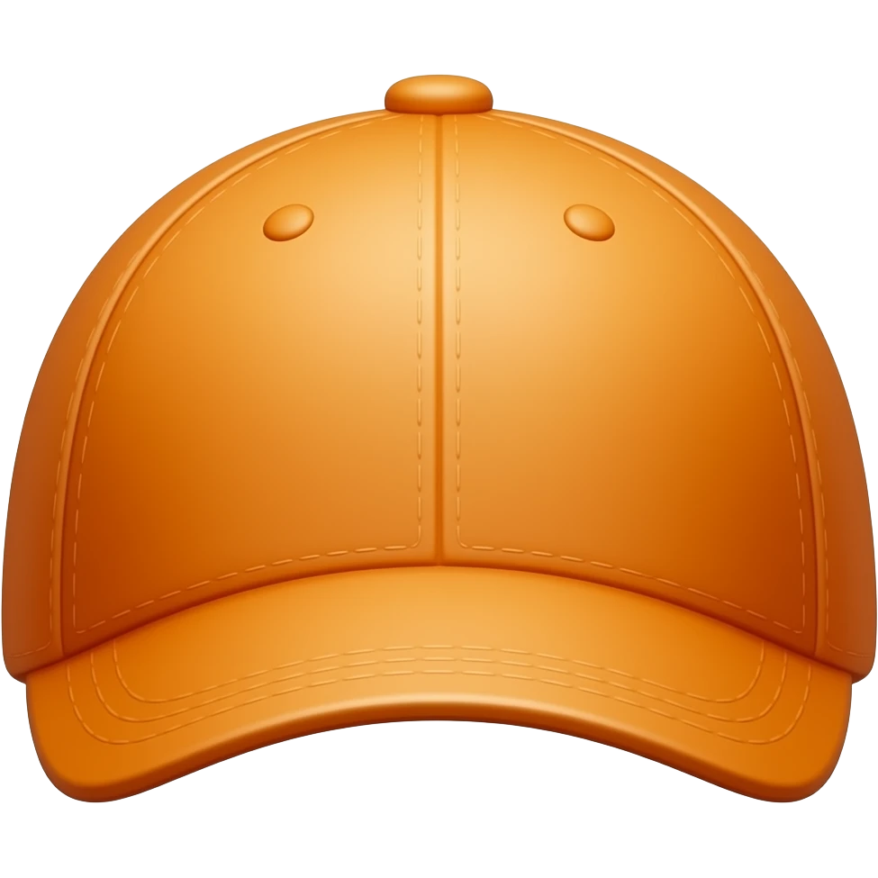 Orange color cap emoji