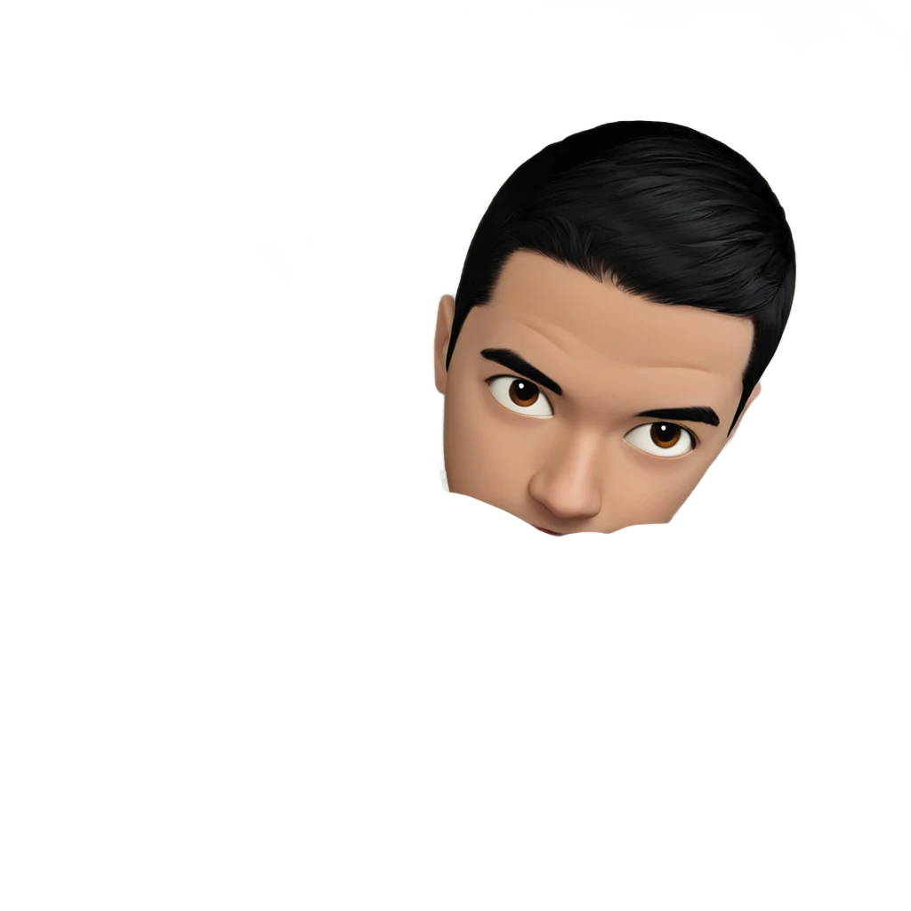 boy with black hair indoors emoji