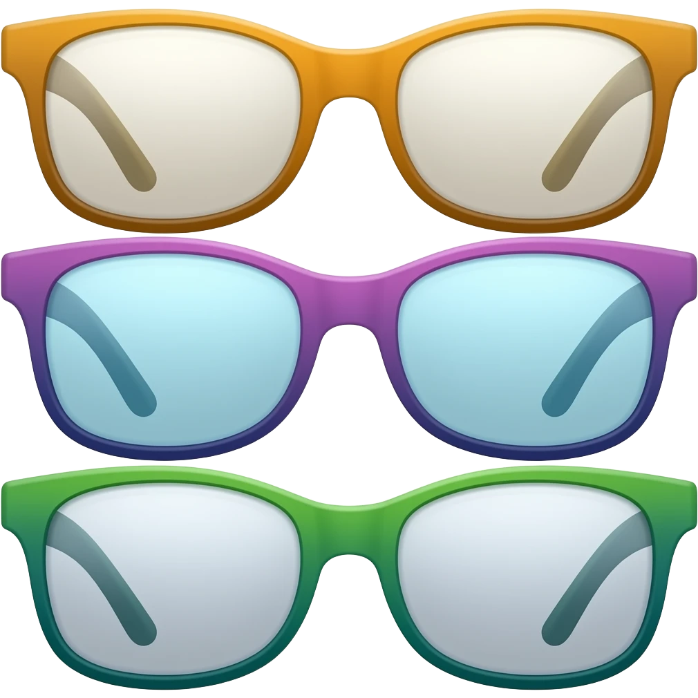 Colorful Glasses emoji
