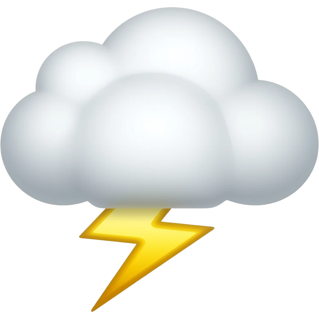 white thunder emoji