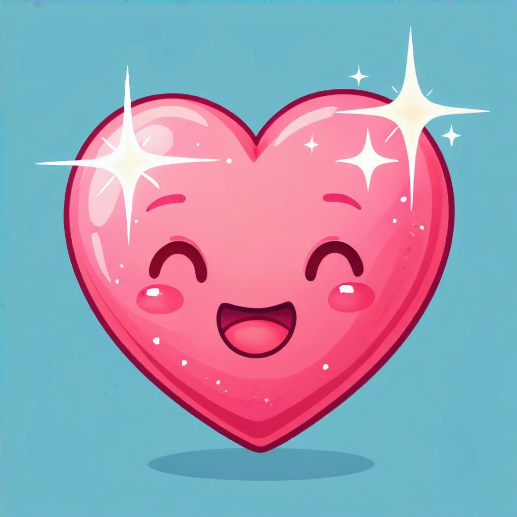 pink heart emoji with sparkles emoji