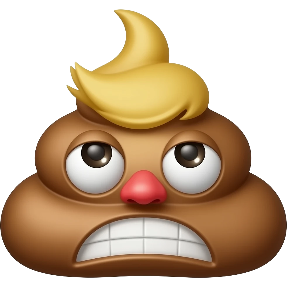 A cross between a turd and trump emoji