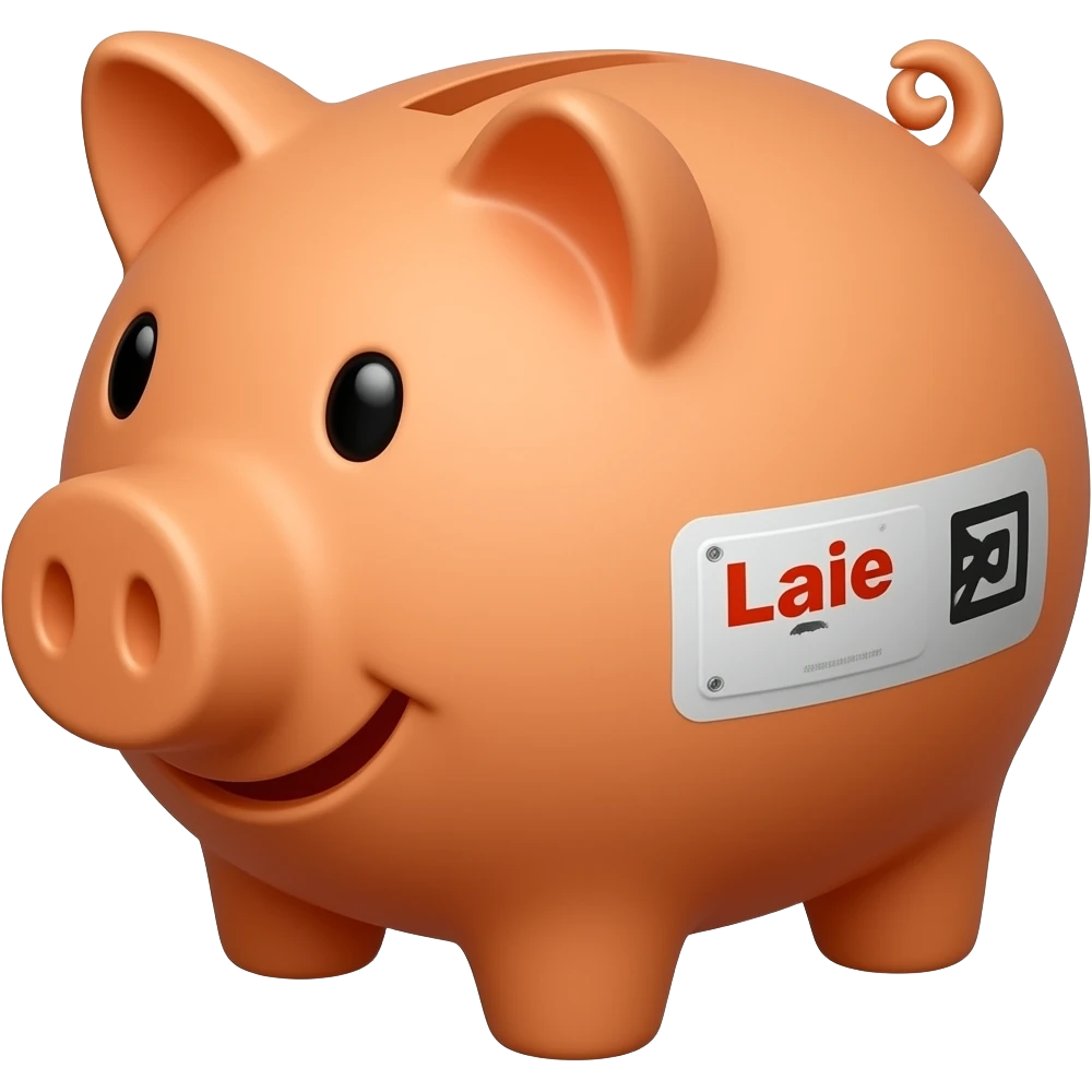 orange piggy bank looking like a lacie hard drive emoji