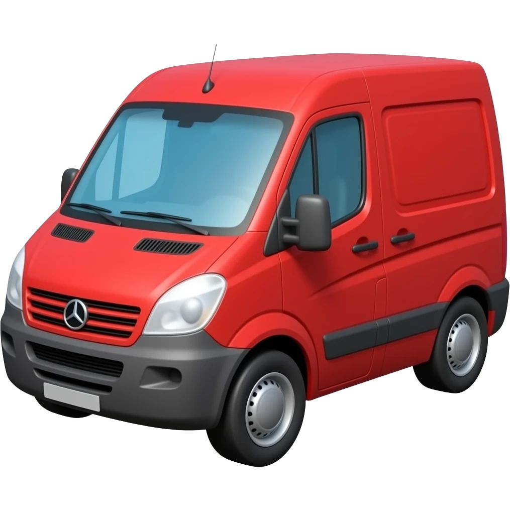 3d red van emoji