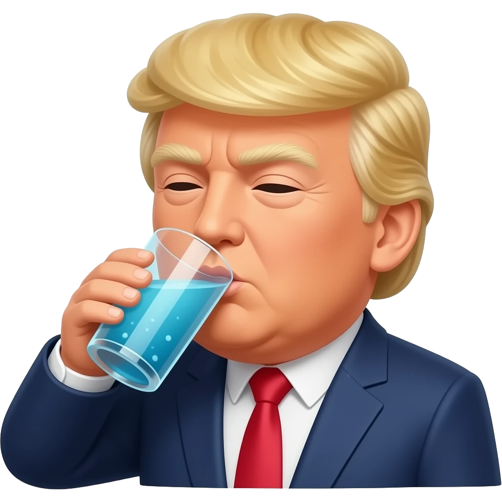 What is Donald trump drinking emoji