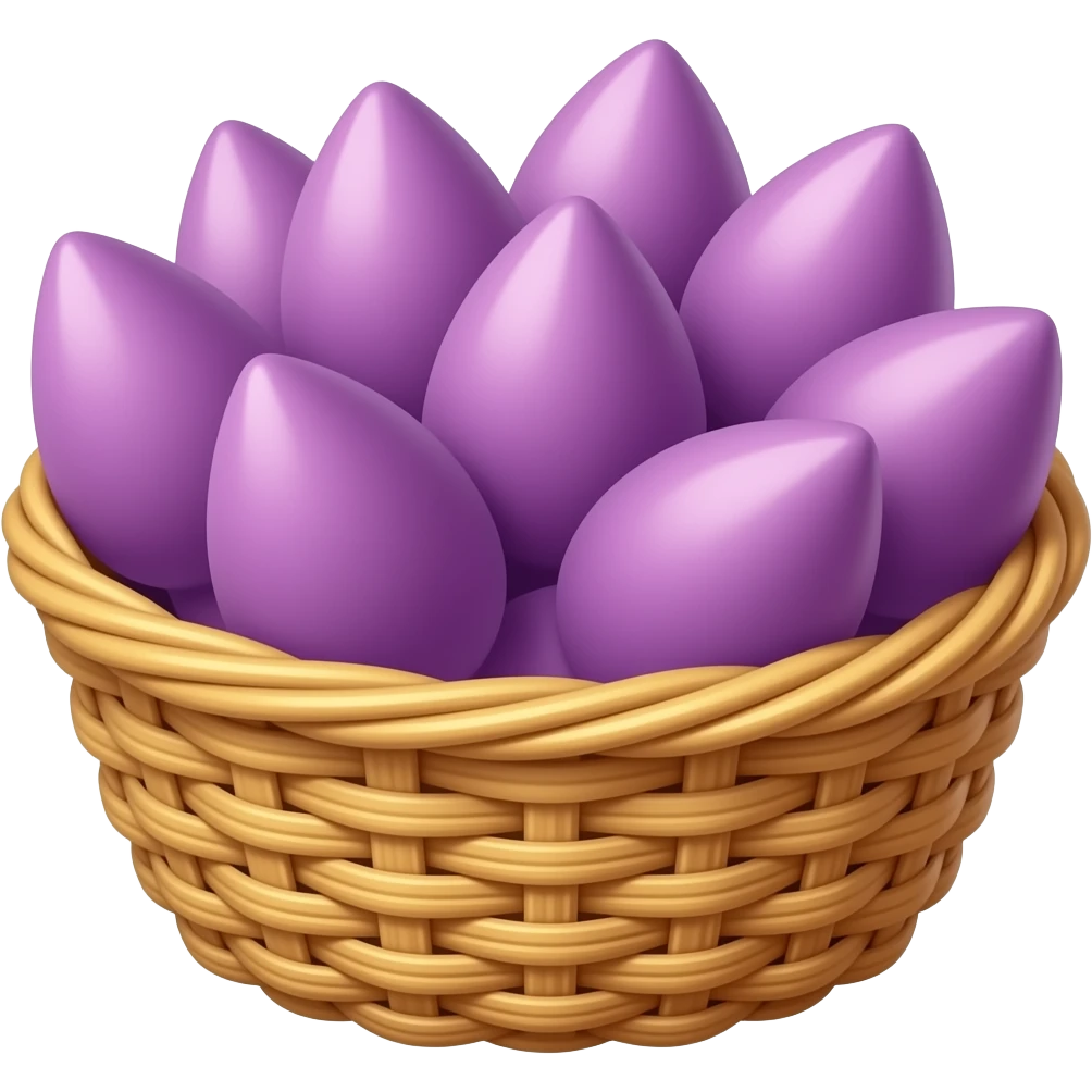 a basket full of purple dildos emoji