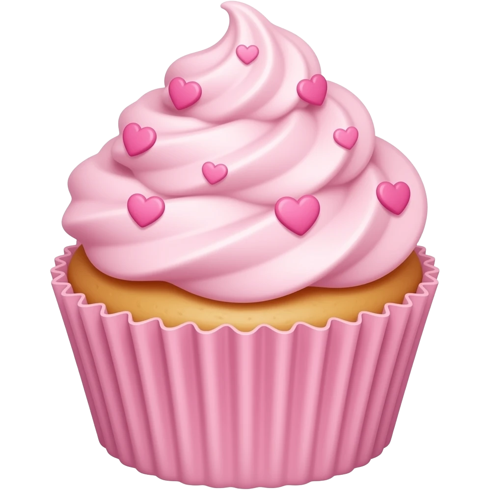 Cupcake with pink icing emoji