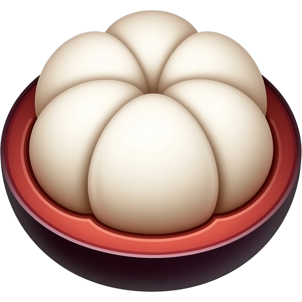Peeled mangosteen emoji