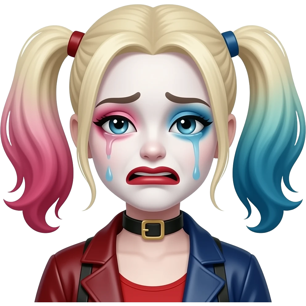harley quinn llorando emoji