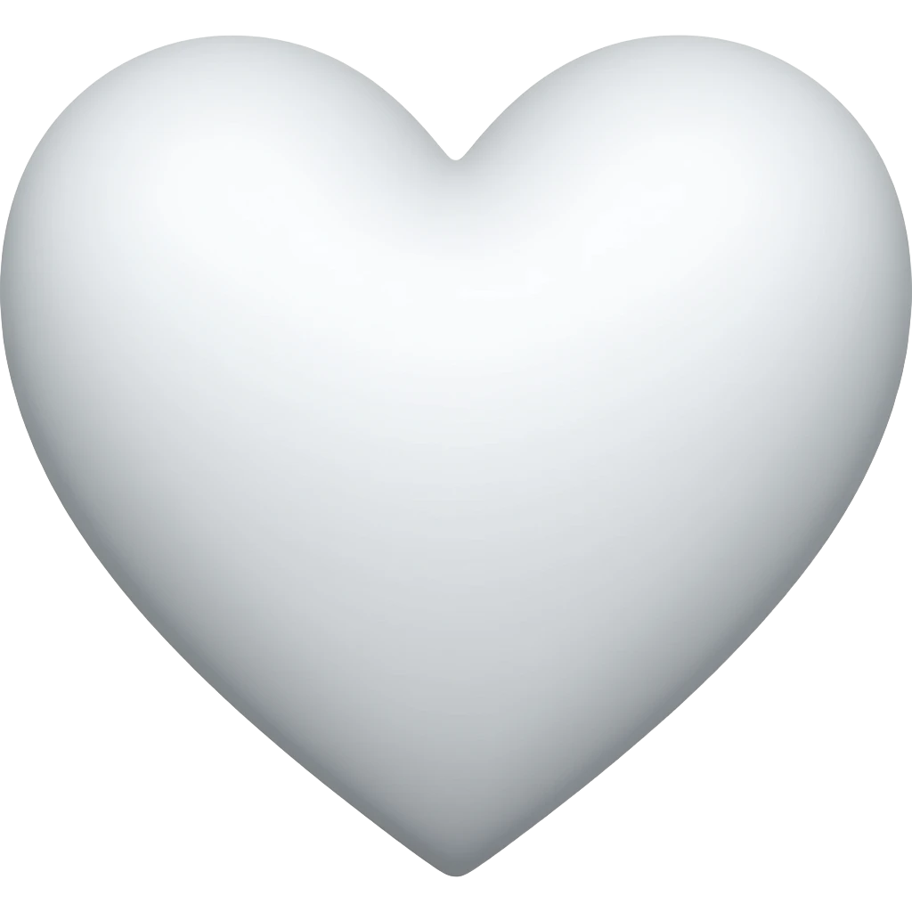 Sparkles and hearts WHITE emoji