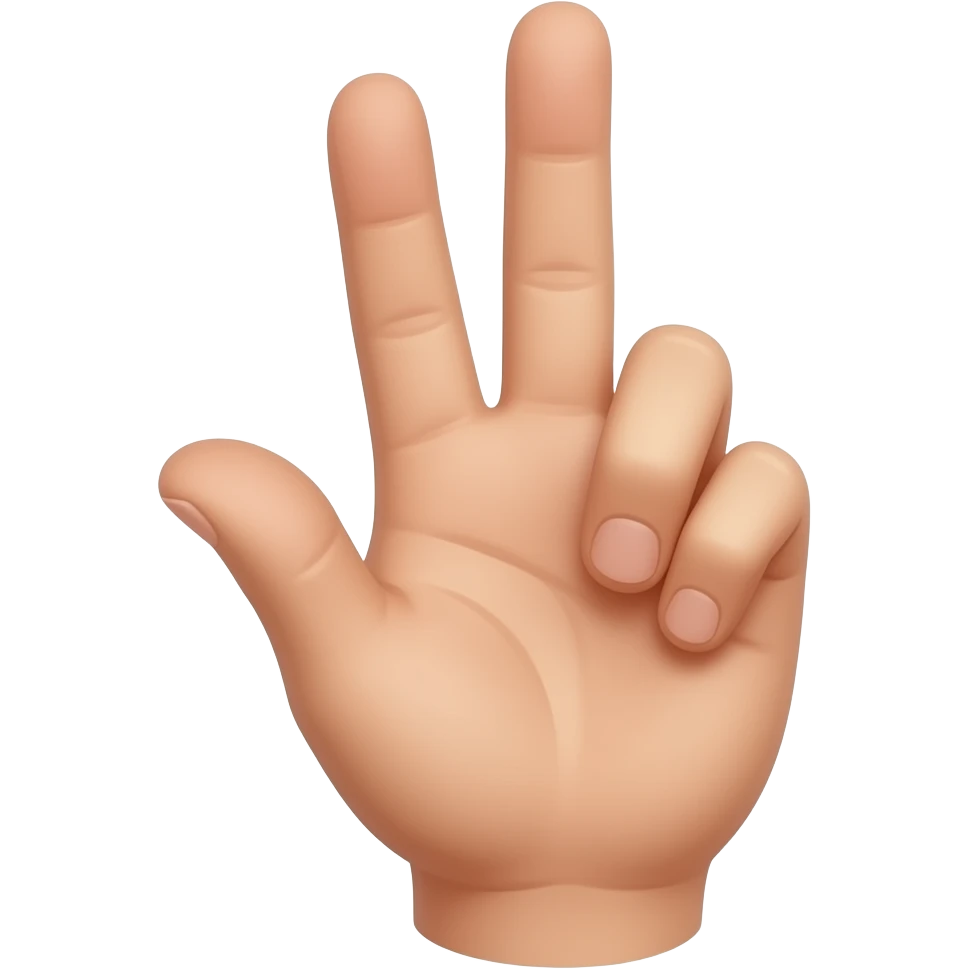 three fingers emoji