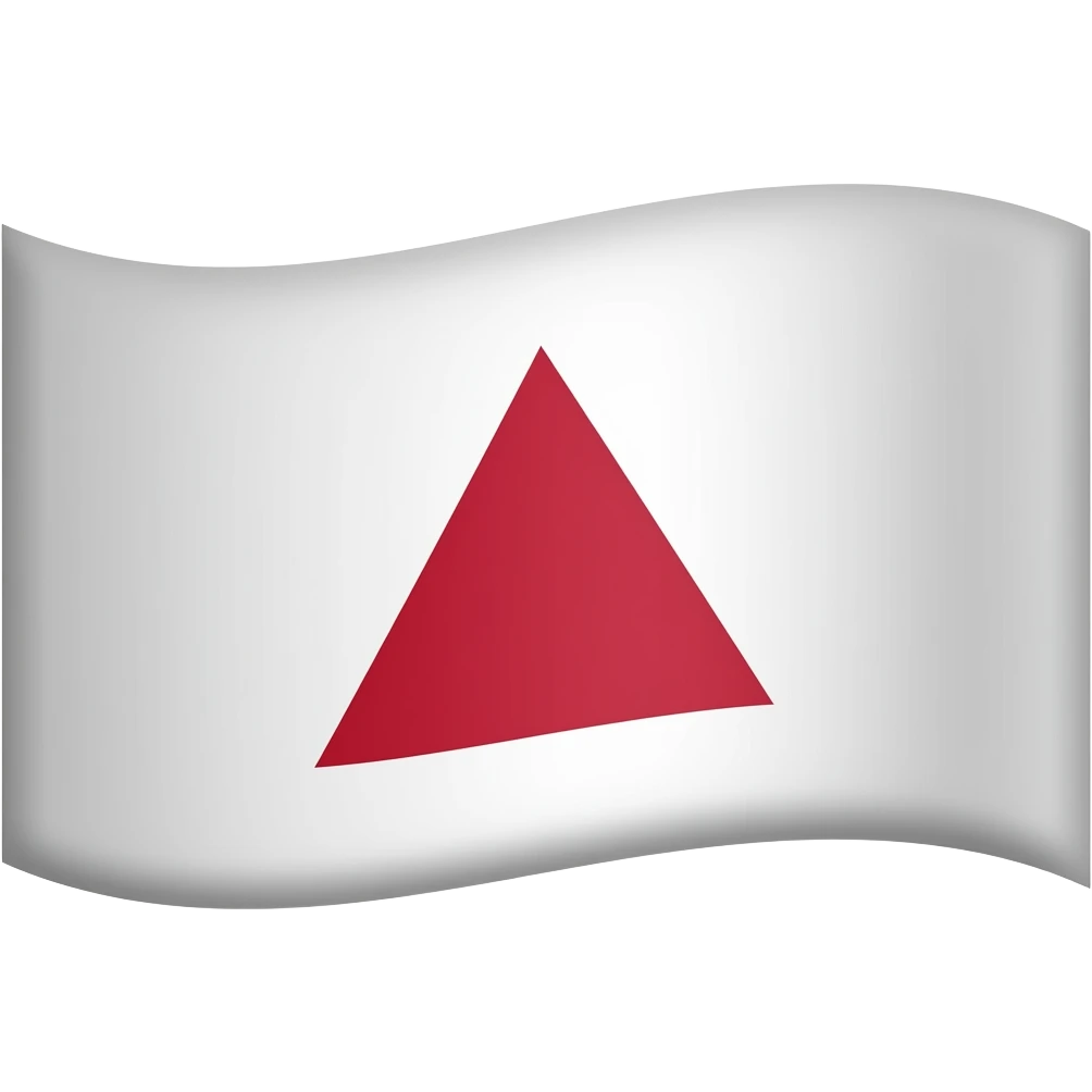 white flag red triangle emoji
