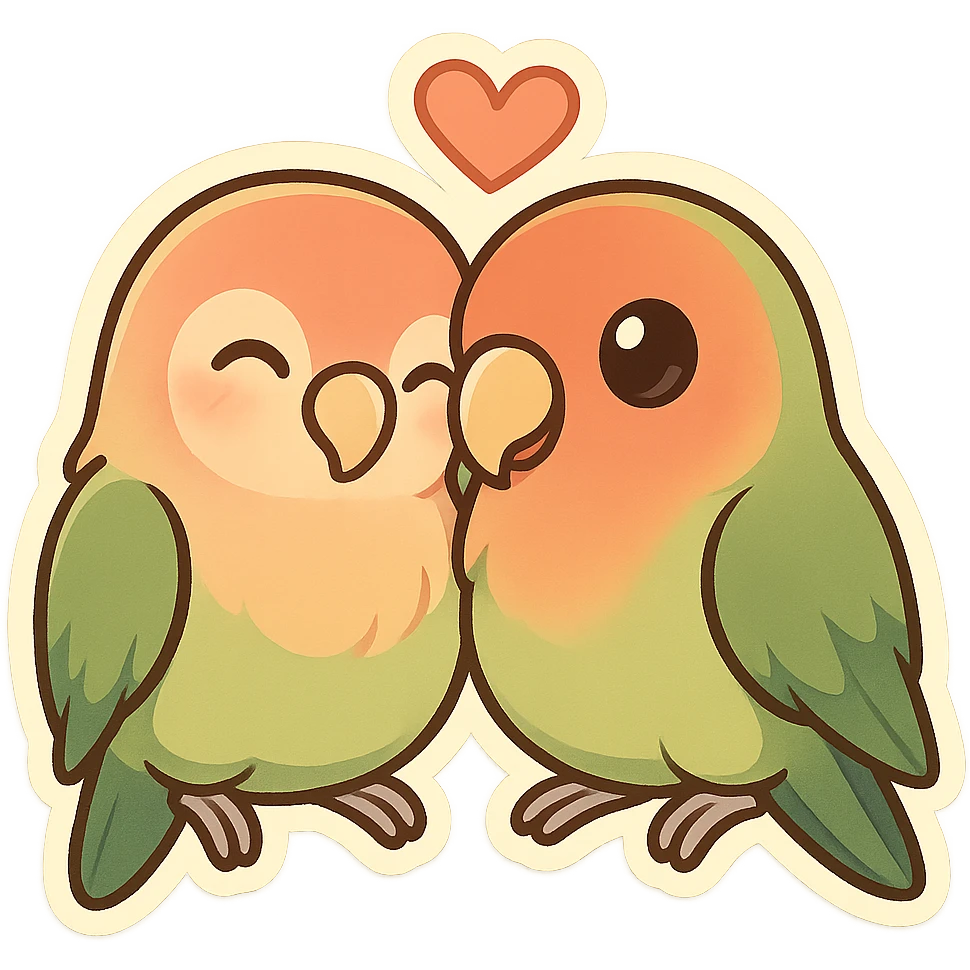 cute pair of lovebirds  emoji