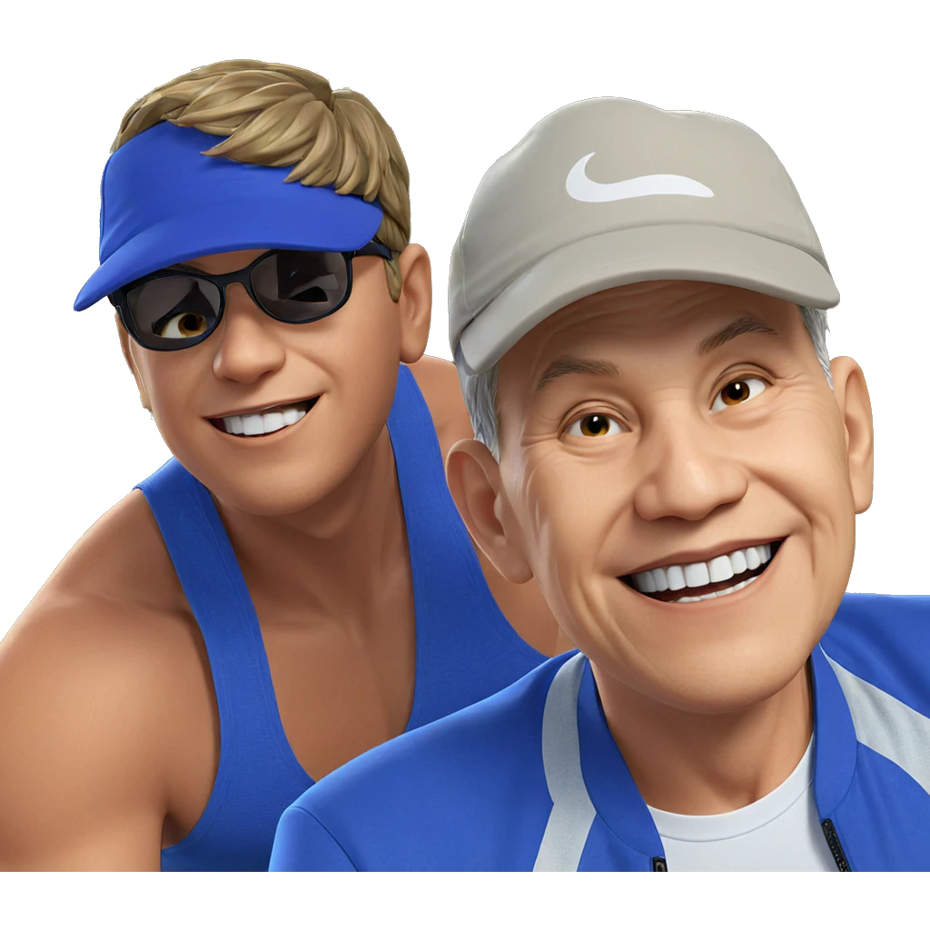 boys having fun in the sun emoji