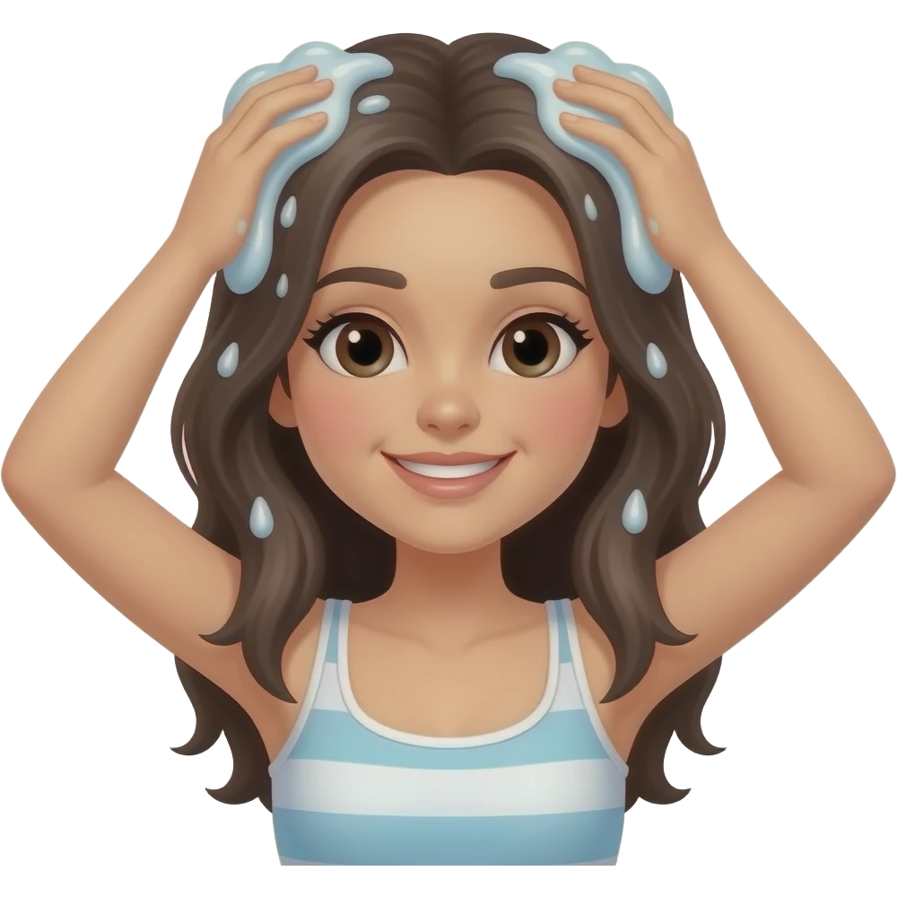 girl washing hair emoji