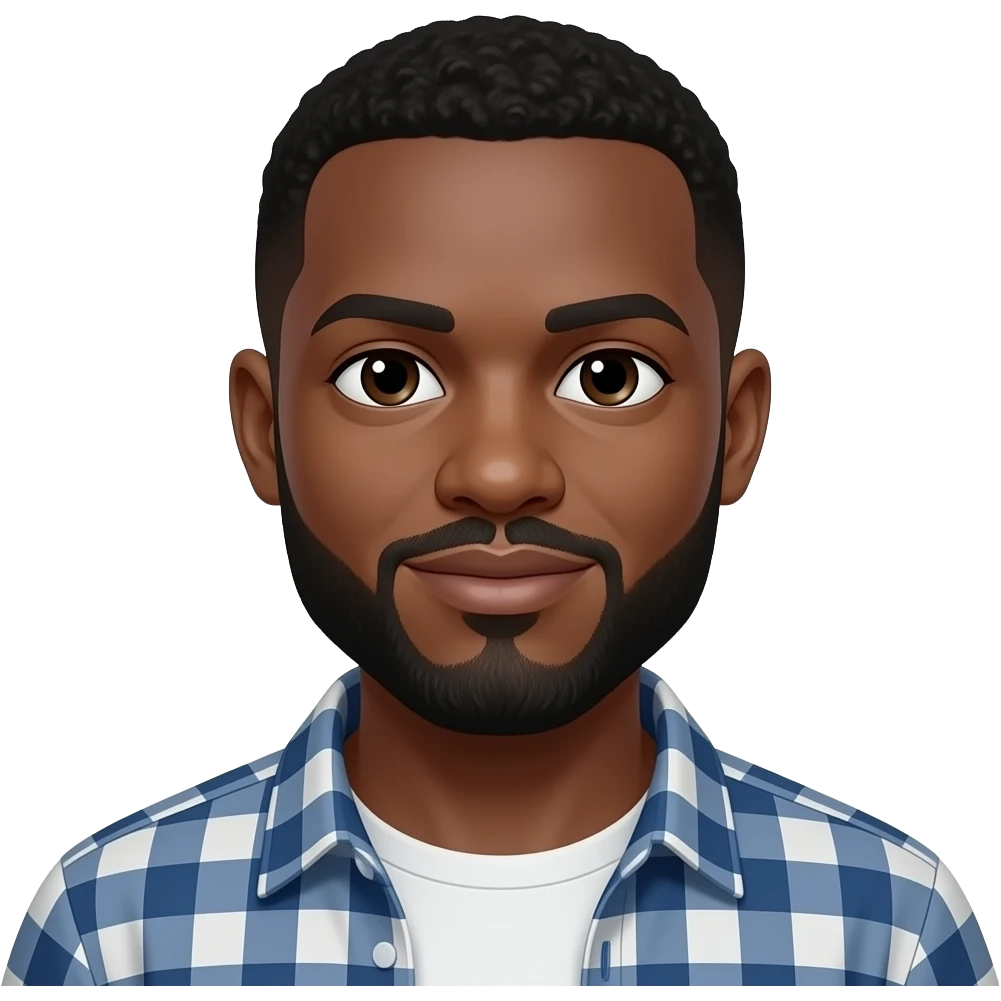 A black dad emoji