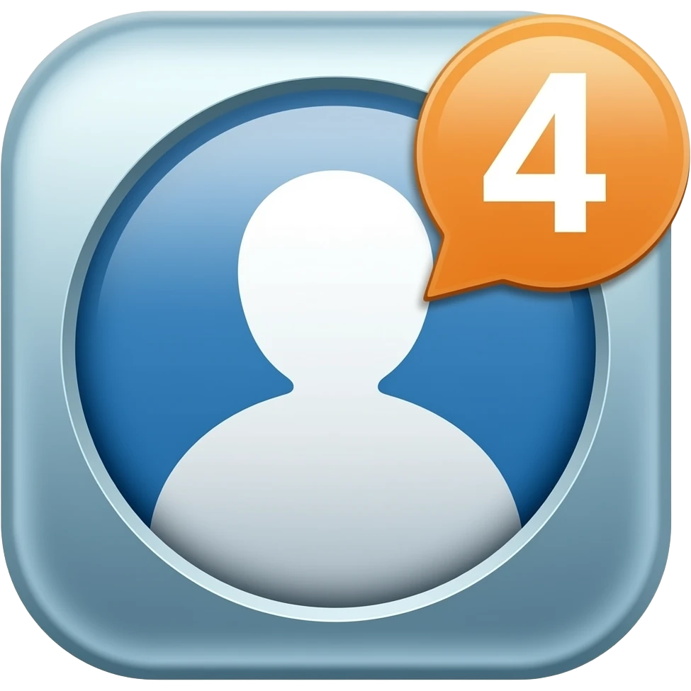 icono de contactos con notificacion emoji