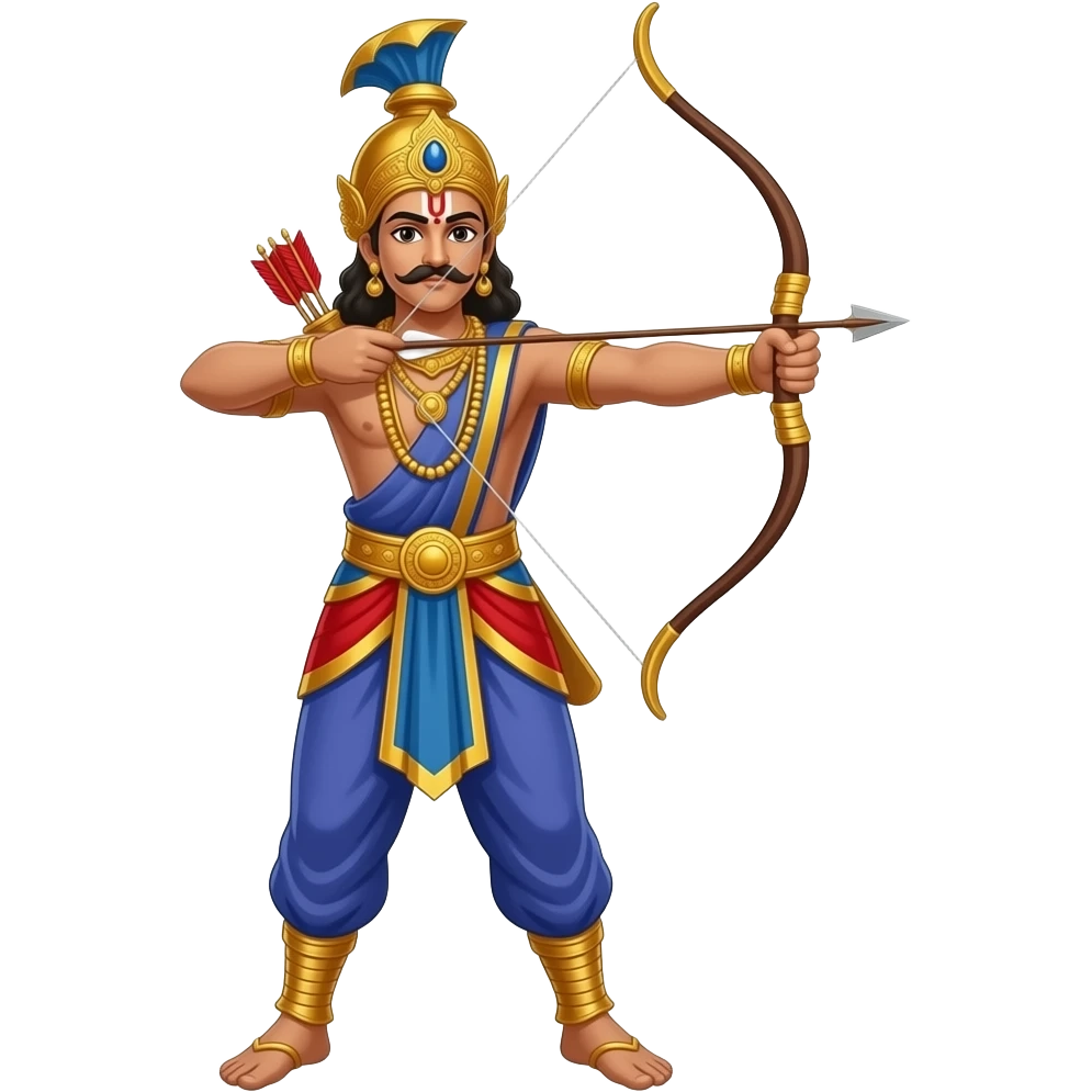 mahabharat arjun with bow and arrow emoji