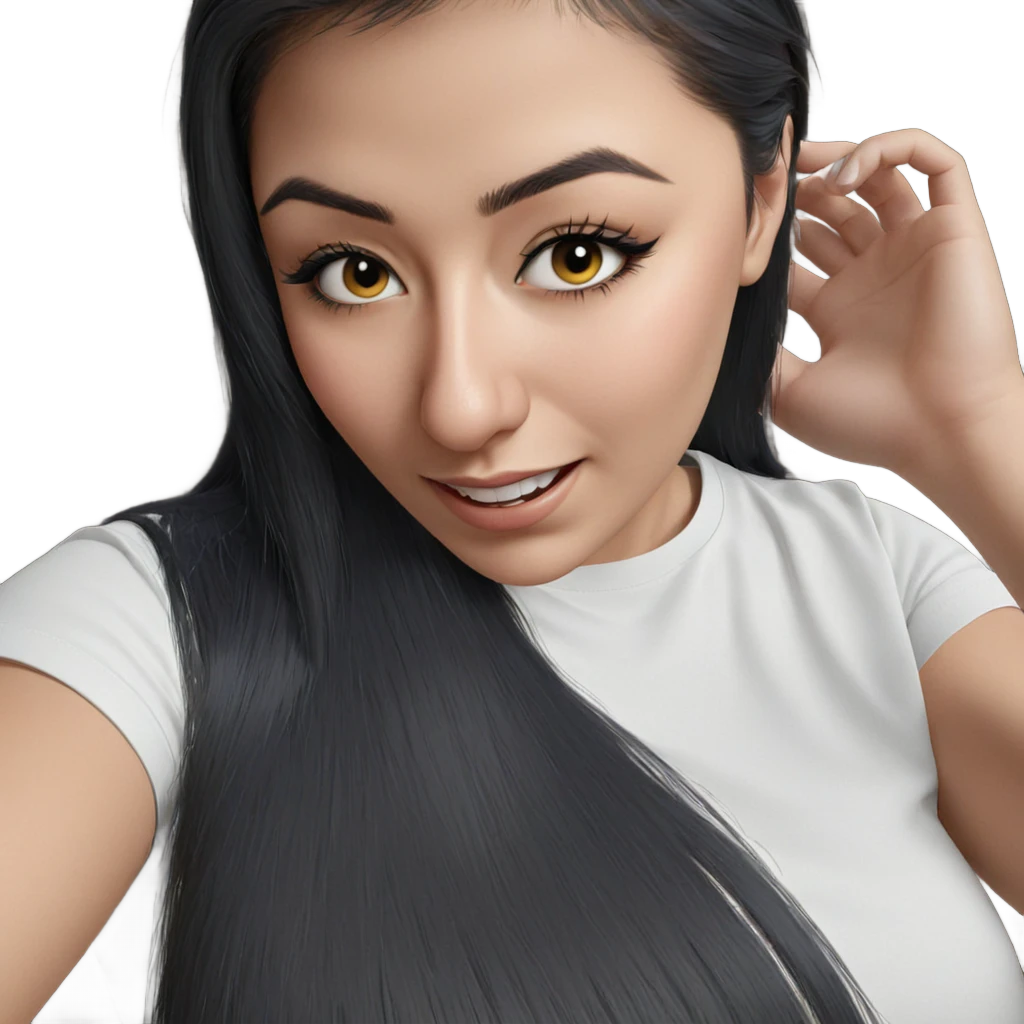 girl with black hair portrait emoji