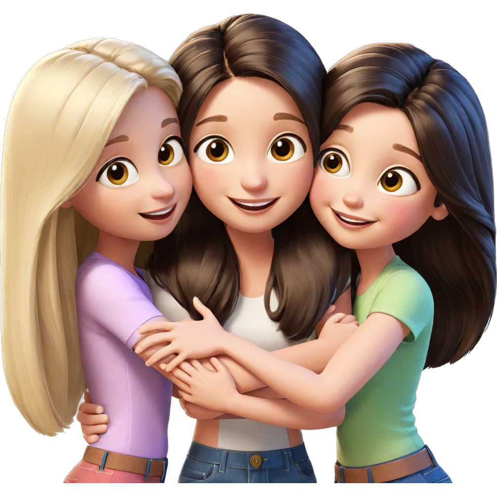 sisters sharing a joyful moment emoji