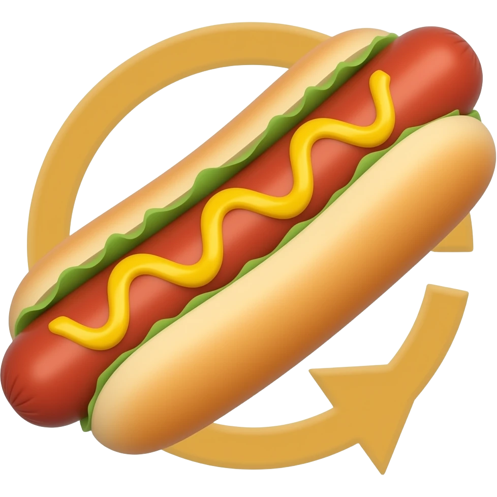 Glizzy with turn arrow emoji