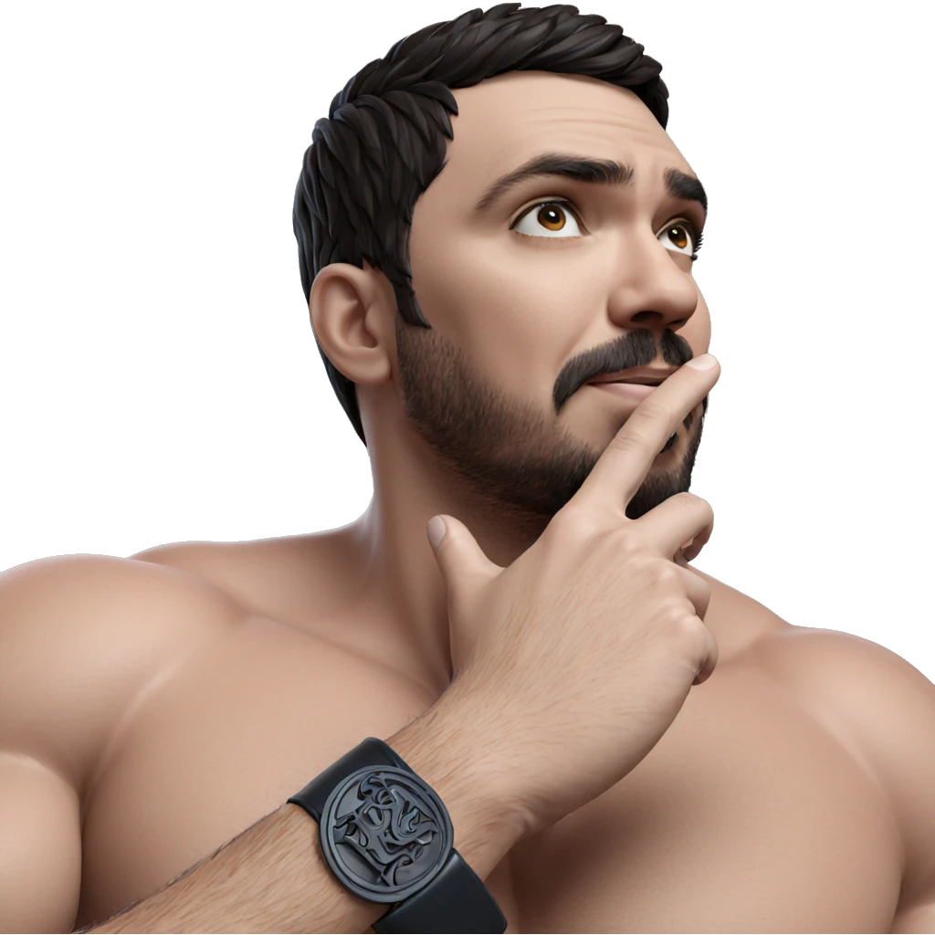 muscular male portrait in focus emoji