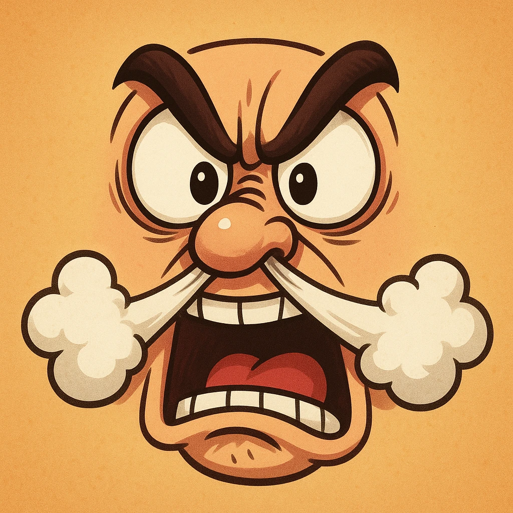 face with steam from nose emoji