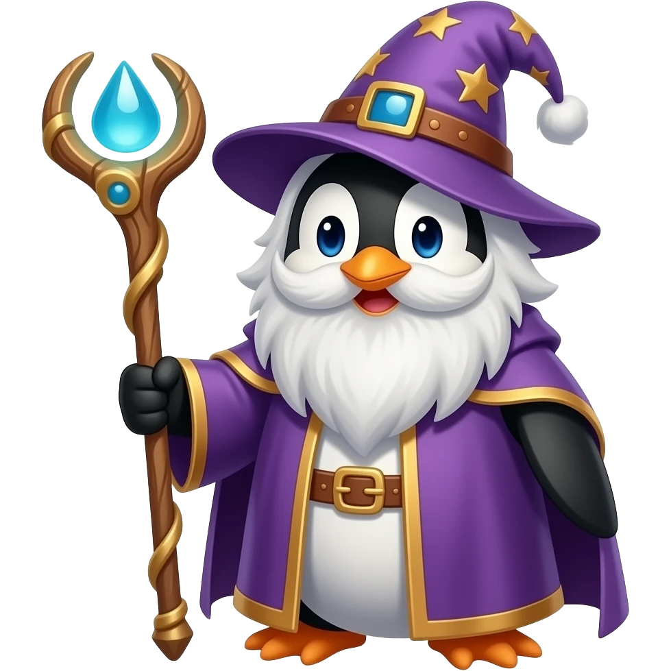 Penguin Wizard emoji