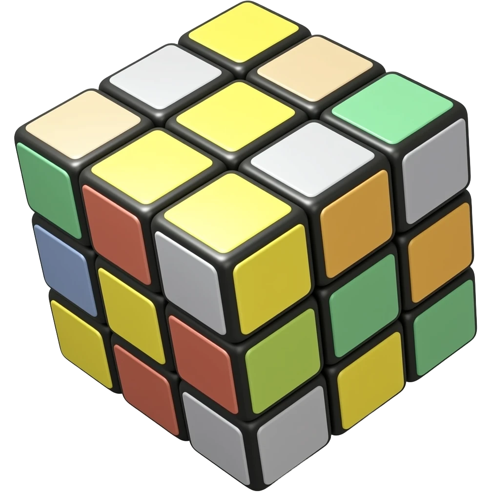 A flying rubiks cube emoji