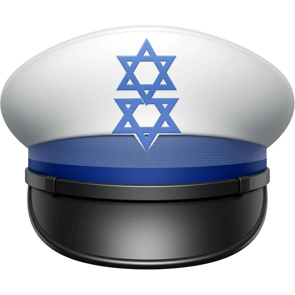 flat Israeli Kepi hat emoji