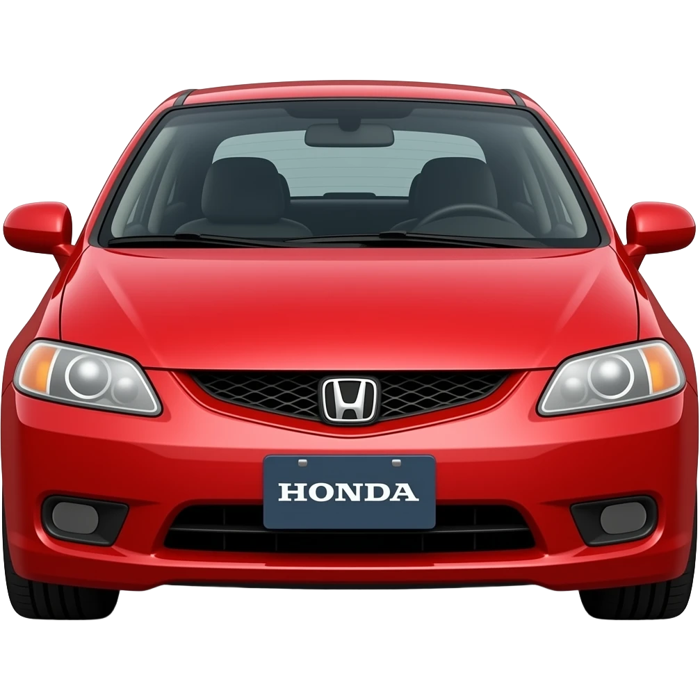 Un honda Civic 2006 rojo emoji