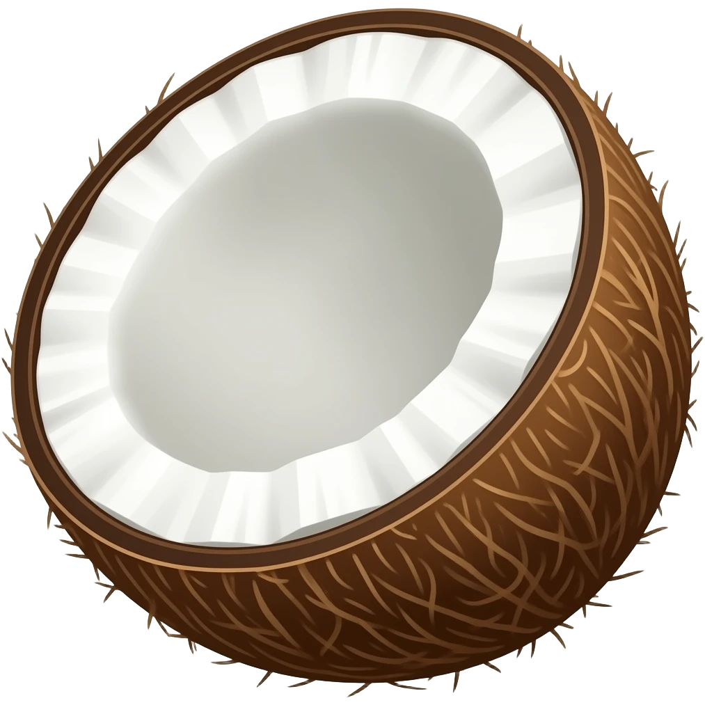 Coconut emoji but a no hole but android version emoji