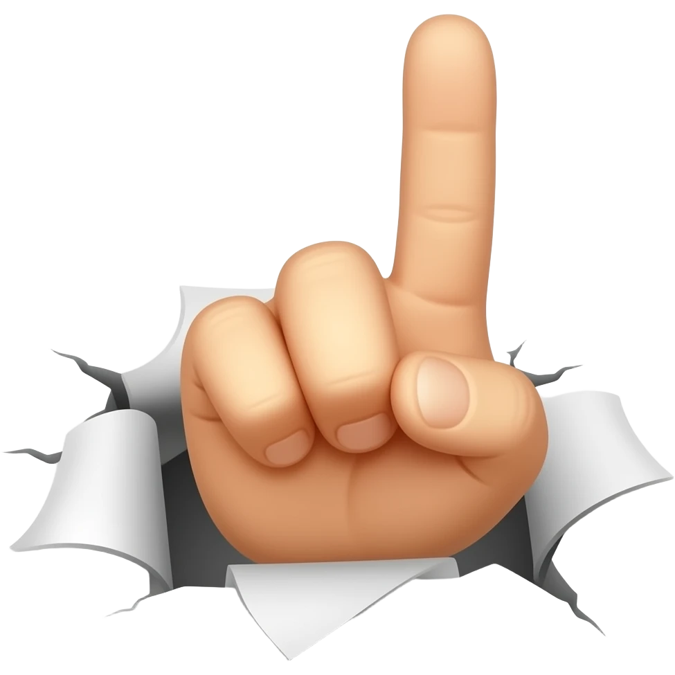 Make this emoji putting fingers inside the hole emoji