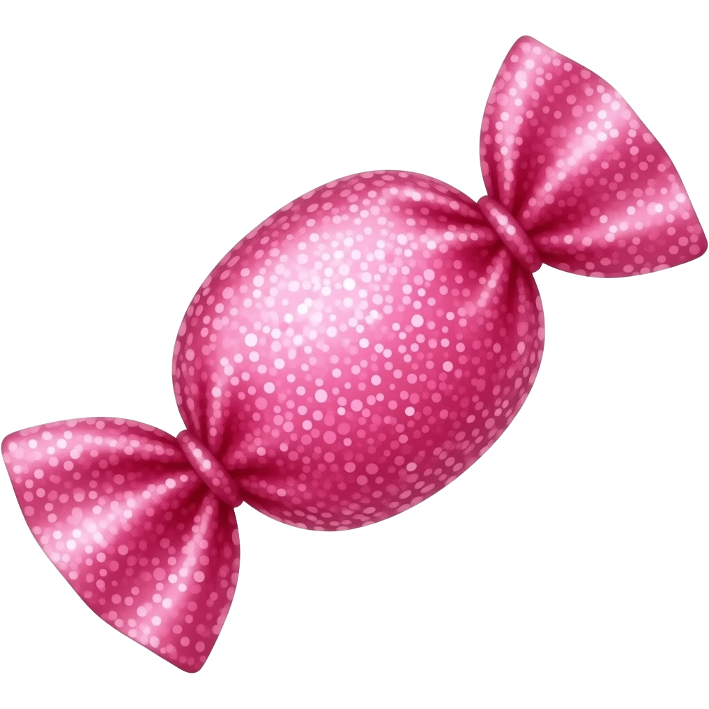 Glittery pink candy emoji