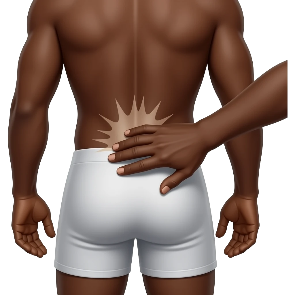 Black man getting spanked on the behind kinky emoji