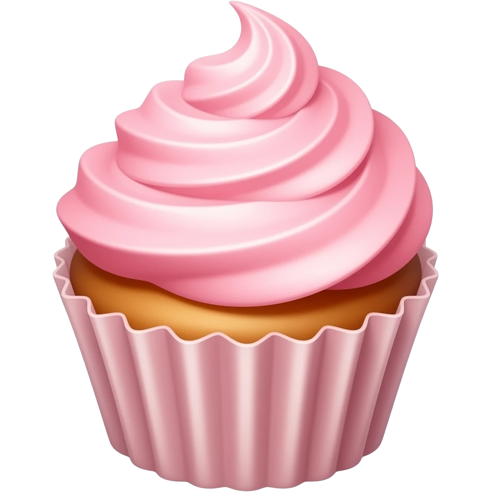 Cupcake with pink icing emoji