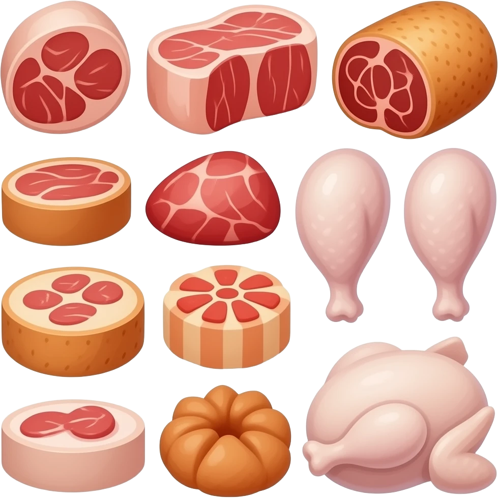 vector flat Meat & Poultry emoji