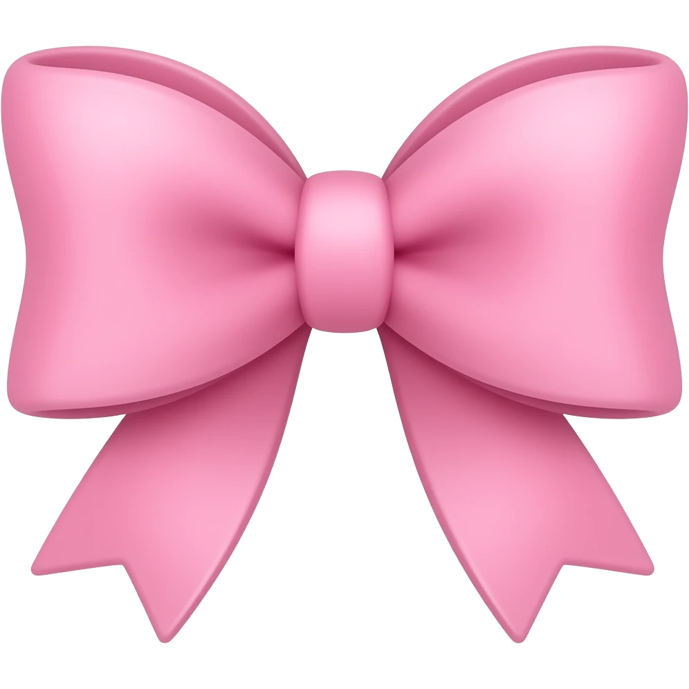 Cute pink bow emoji