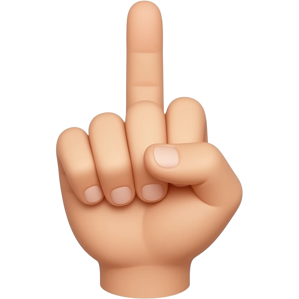 Middle finger emoji