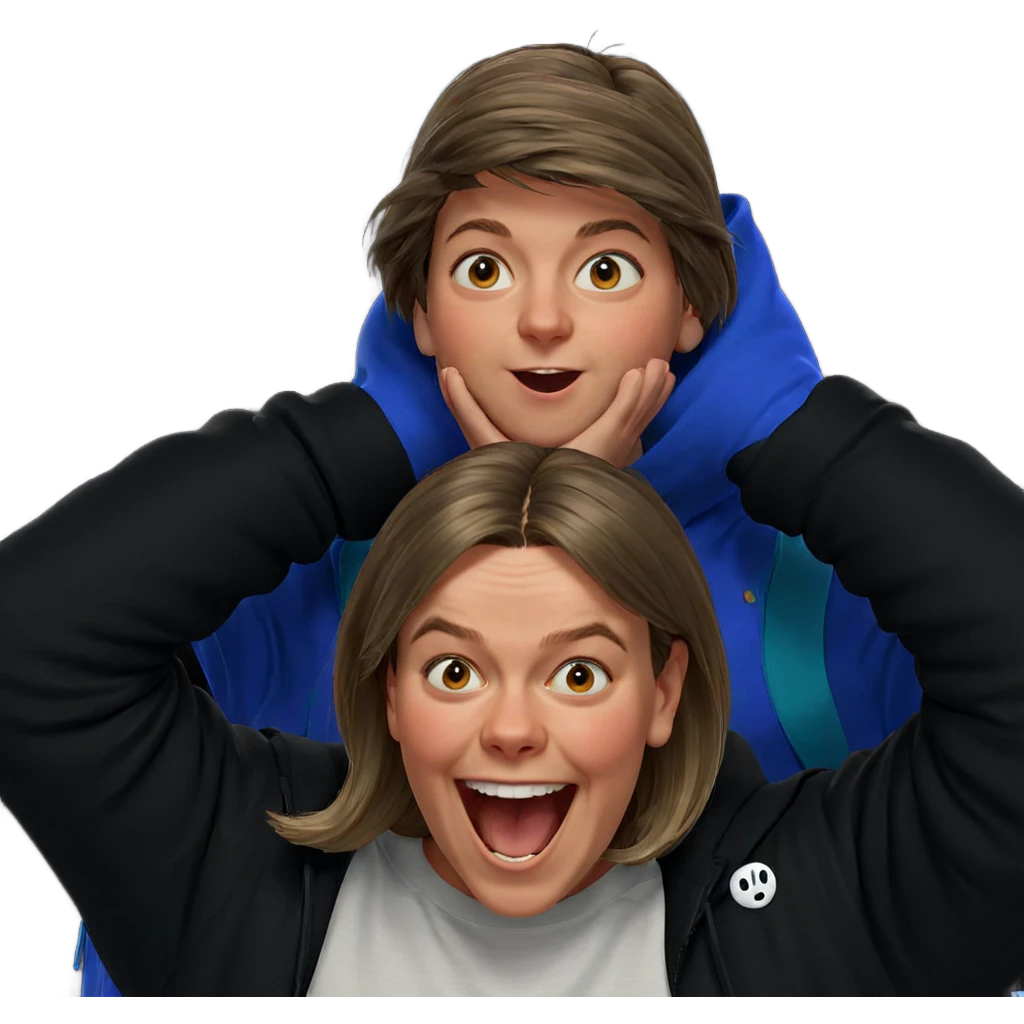 playful moment with friends emoji