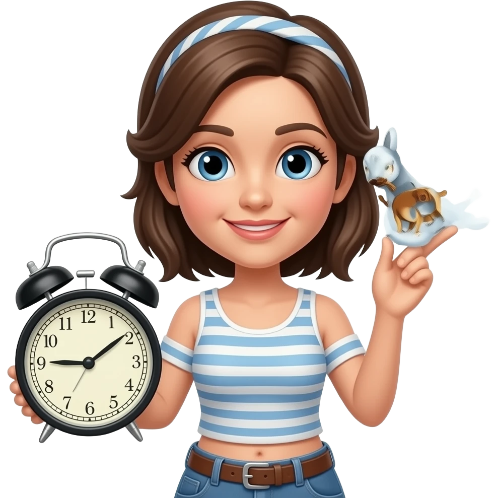 Bardella, qui tient un réveil dans ça main emoji