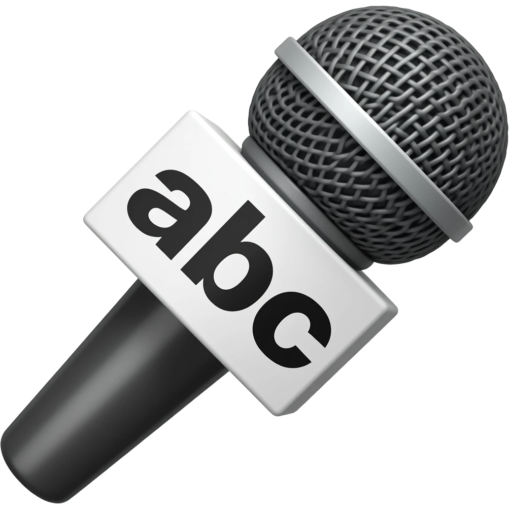 voice 🎙 -> "abc" emoji